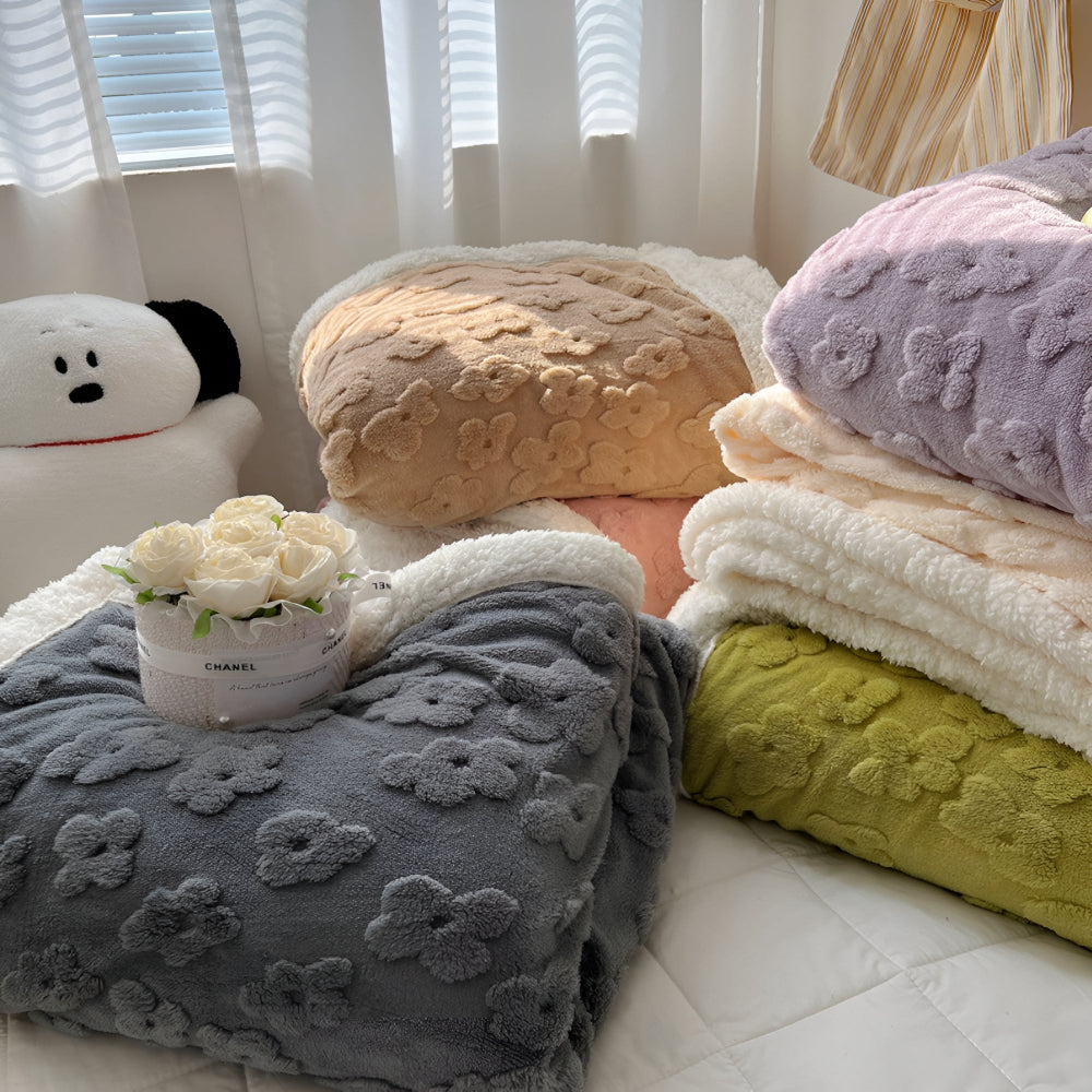Sherpa Fleece Plaid Wolkensoft Zachte Deken Woonkamer Slaapkamer Bank Bed Decoratief Warm Vierseizoenen | Sulvida