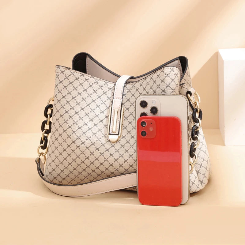 Schoudertas Dames Vintage Designstijl PU-Leer Beige Koffie Zwart Bruin Dagelijks Gebruik Mode Handtas | Sulvida