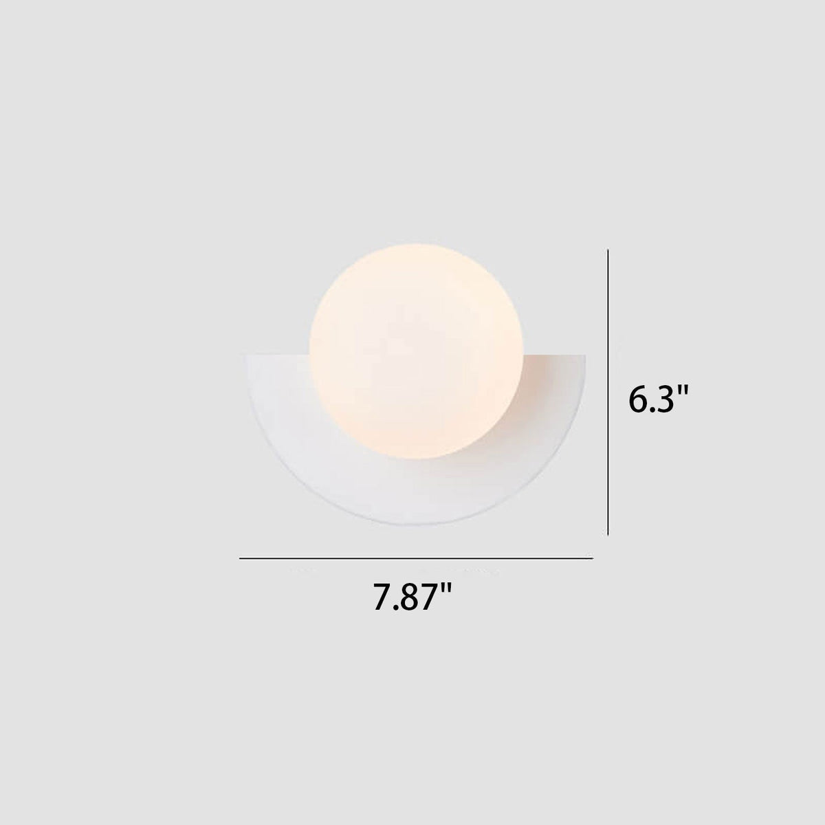 Glazen Wandlamp Halve Bol IJzer Glas E14 Fitting 1 Lichtpunt Modern Design Slaapkamer Woonkamer Verlichting | Sulvida