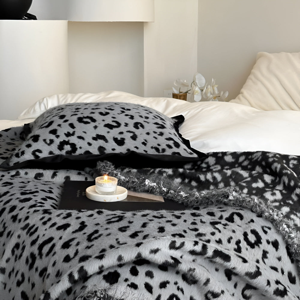 Luipaard Fleece Plaid Bruin Beige 140x160cm Deken Zacht Warm Woonkamer Bank Bed Relax Interieur Decoratief | Sulvida