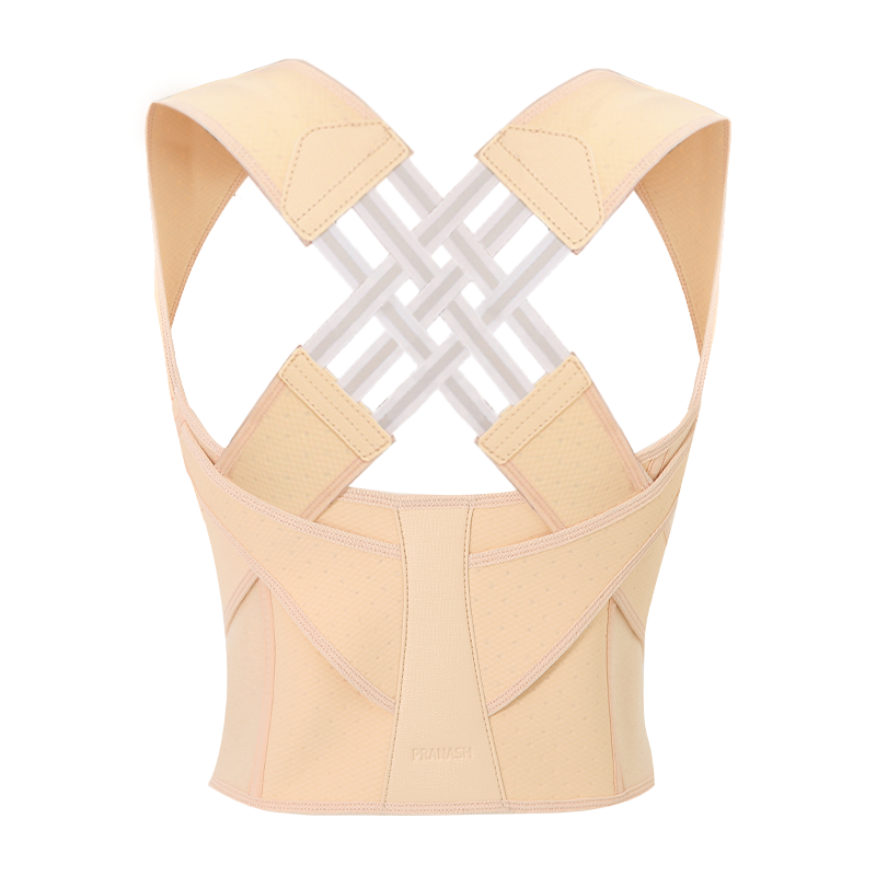 Verstelbare Houdingscorrector Rugband Zwart Beige Roze Ademend Comfortabel Pijnverlichting Houding Ondersteuning | Sulvida