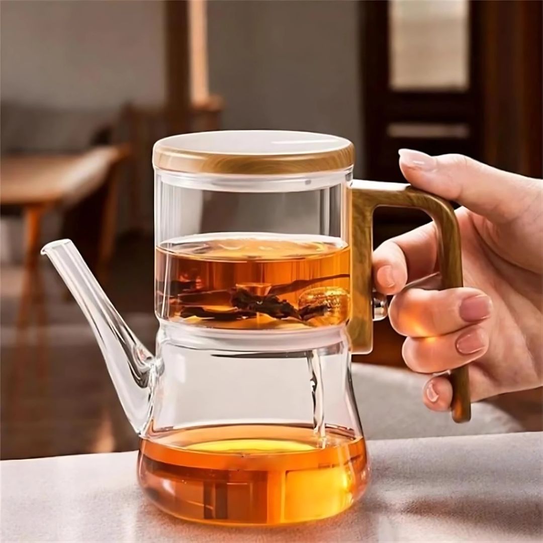 Glazen Theepot met Magnetisch Filter 740ml Borosilicaat Hittebestendig Thee Zetten Losse Thee Keuken | Sulvida