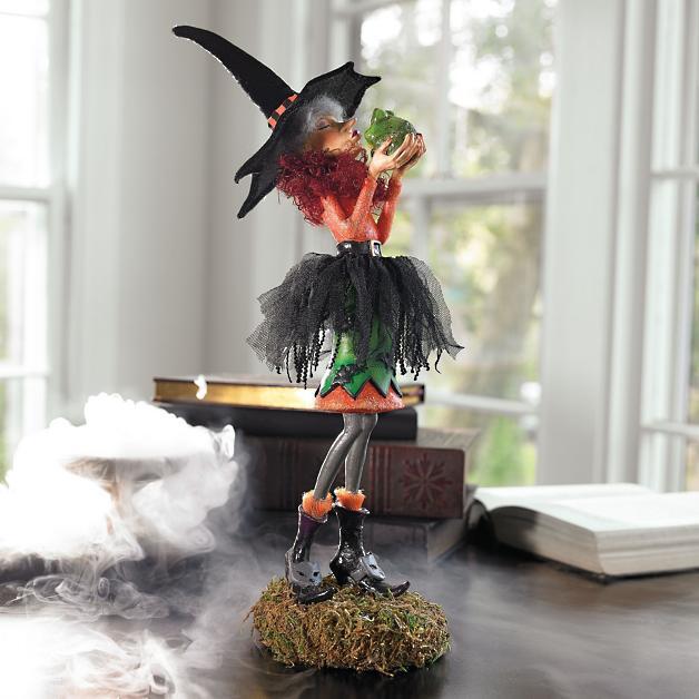 Halloween-Heksenfiguur Handgemaakt uit Hars Kleurrijke Decoratie voor Binnen en Buiten Seizoen 4 Karakters | Sulvida
