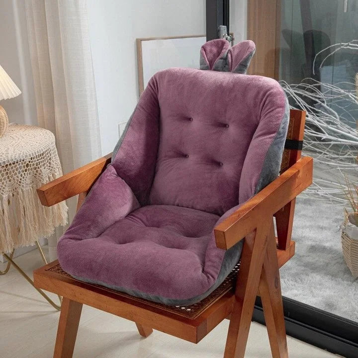 Coussin d’assise ergonomique avec dossier pour soutenir le coccyx et le bas du dos, 45x45 cm, confort au bureau | Sulvida
