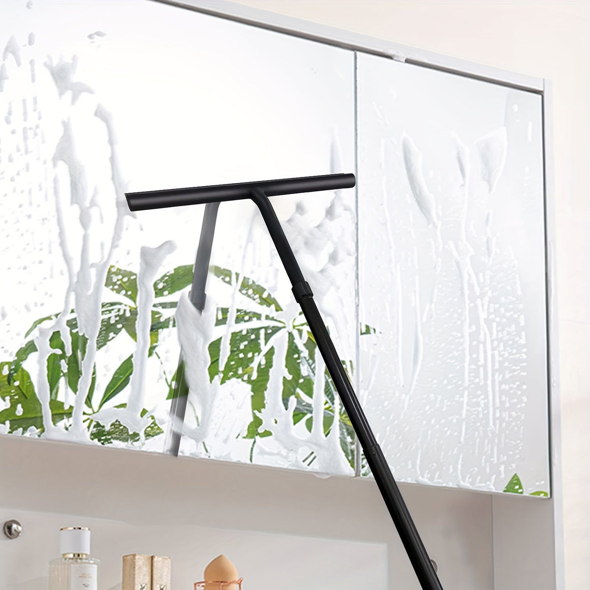 Uitschuifbare Raamwisser Douche 107 cm met Wandhouder Trekker voor Badkamer Vloer Glas Ramen Schoonmaak | Sulvida