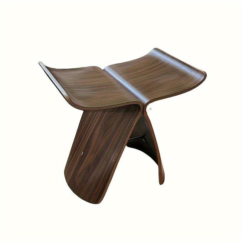 Houten Vlinderkruk Massief Hout – Vintage Zitbank Woonkamer Entree Slaapkamer Decoratief Design Krukje | Sulvida