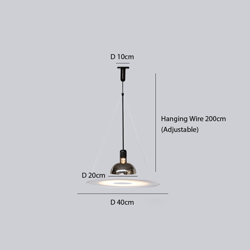 Hanglamp Minimalistische Klokvorm Glas Metaal E27 Fitting Woonkamer Eetkamer LED Verlichting Zwart Chroom Goud | Sulvida