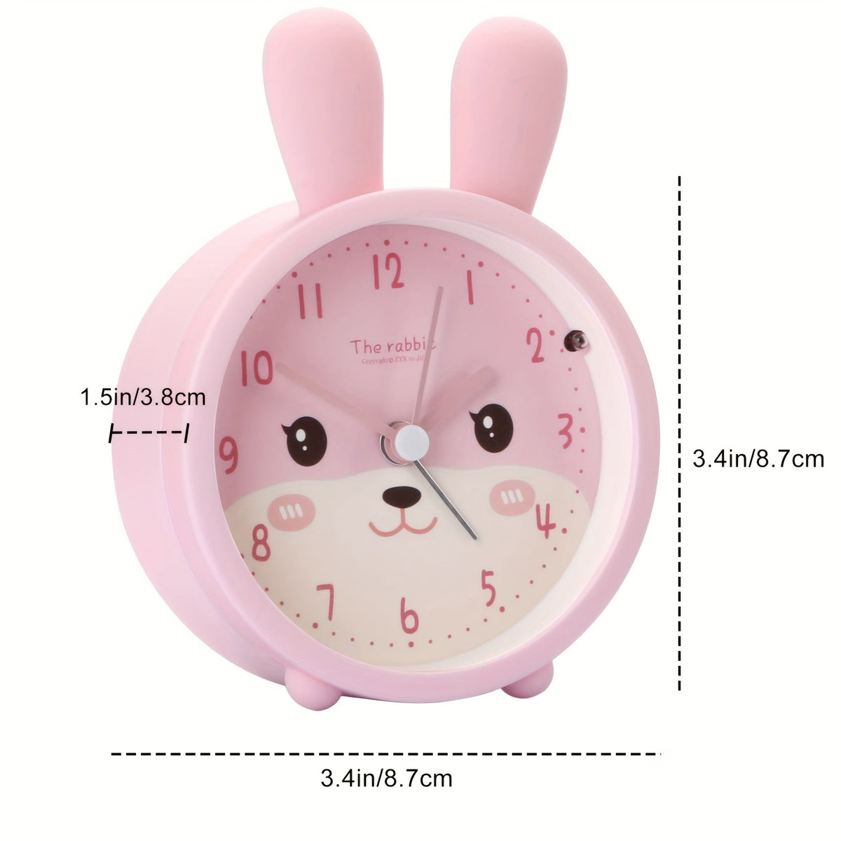 Kinderwekker met Nachtlampje Konijn Stil Uurwerk Slaaptrainer Kinderkamer Decoratie Alarm Tijdweergave Roze Geel | Sulvida