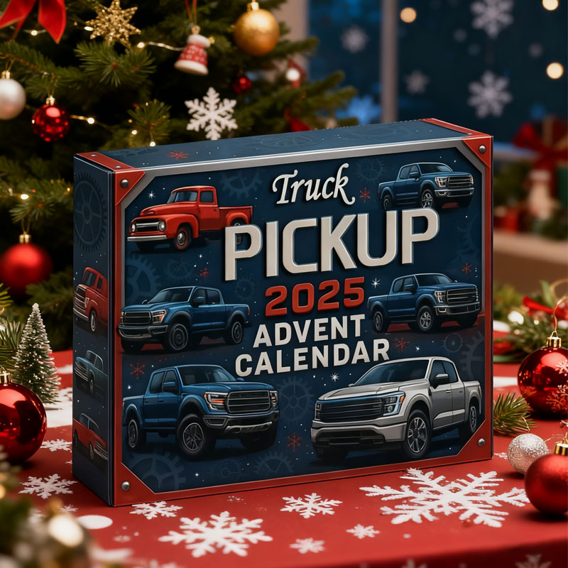 Adventskalender Pickuptrucks 24 Miniatuurmodellen Kerst Collectie Krachtige Voertuigen Speelgoed Kinderen | Sulvida