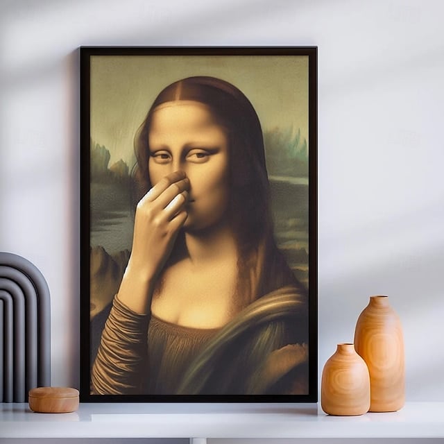 Affiche d’art humoristique pour salle de bains, collage sur toile, décoration murale 30x30 40x40 cm, toilettes WC, impression amusante | Sulvida