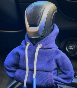 Mini housse de levier de vitesse en forme de sweat à capuche, accessoire décoratif amusant pour l'intérieur de la voiture, noir, orange, vert, sportif | Sulvida