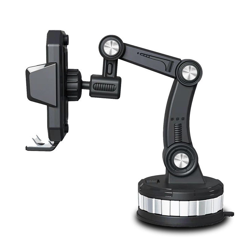 Verstelbare Telefoonhouder Auto Dashboard Voorruit Zuignap Telescopische Arm 360° Draaibaar Universeel Zwart | Sulvida