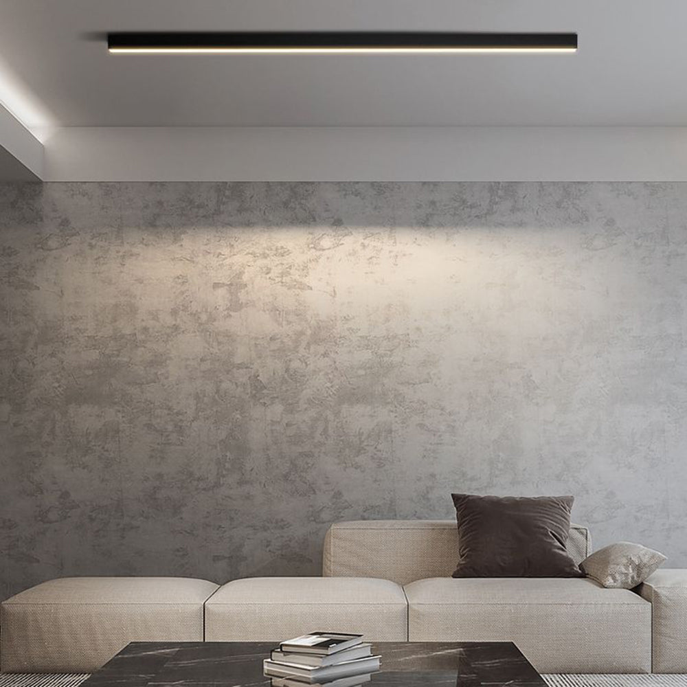 LED Plafondlamp Zwart Metaal 60-120cm Lineair Design Modern Inbouw Dimbaar Woonkamer Slaapkamer Kantoor Eetkamer | Sulvida
