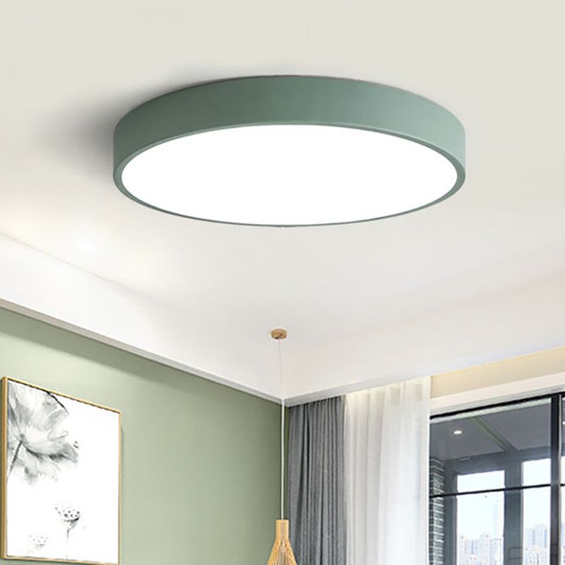 Ronde LED Plafondlamp Geel Blauw Groen Roze Grijs Modern Design Slaapkamer Woonkamer Kinderkamer Sfeerverlichting | Sulvida