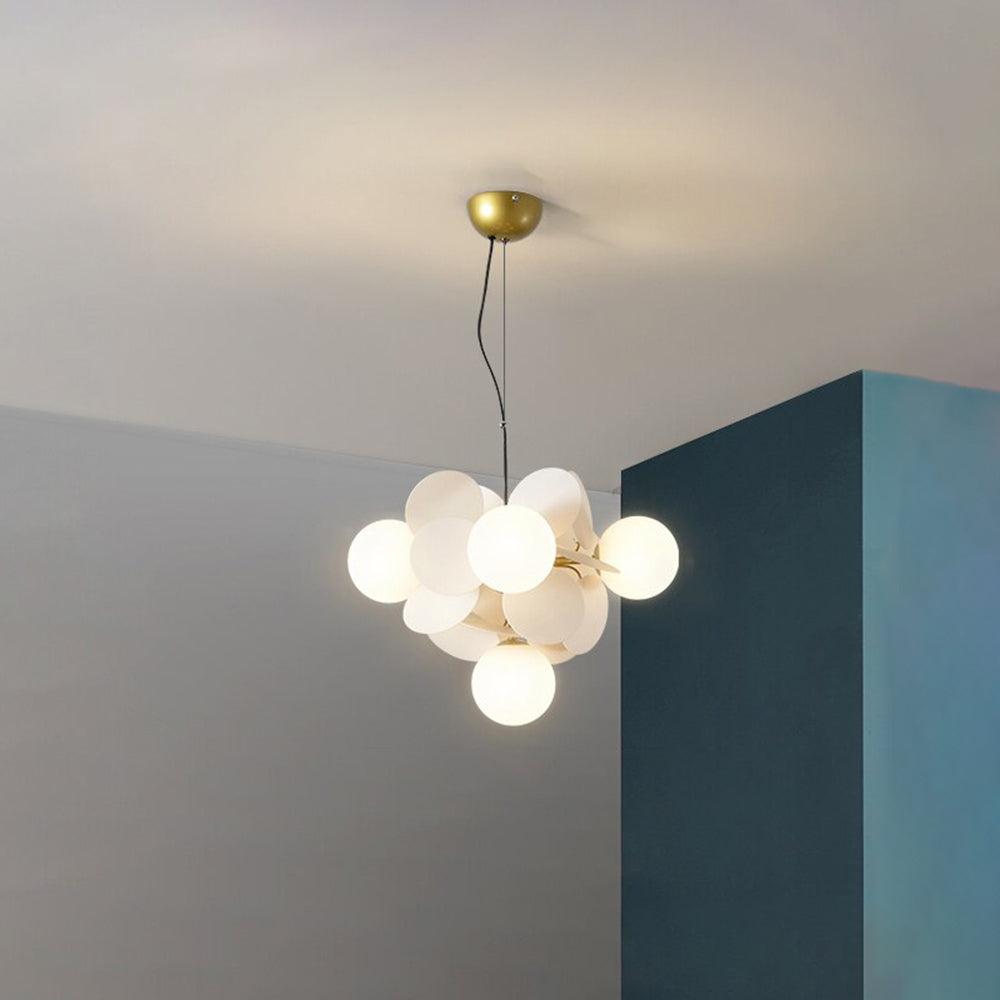 Glazen Bloementak Kroonluchter met G9 LED en Dimfuncties Acryl en Glas Plafondlamp Woonkamer Eetkamer | Sulvida