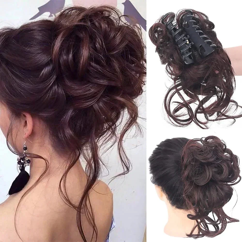 Clip-in Haarknot met Volume en Krullen voor Vol Effect – Instant Haarstuk 18 Kleuren | Sulvida