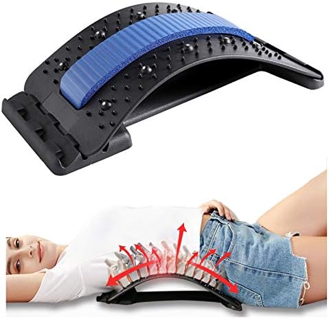 Étireur de dos orthopédique, appareil d’entraînement et de massage du dos bleu, étirement et relaxation à domicile | Sulvida