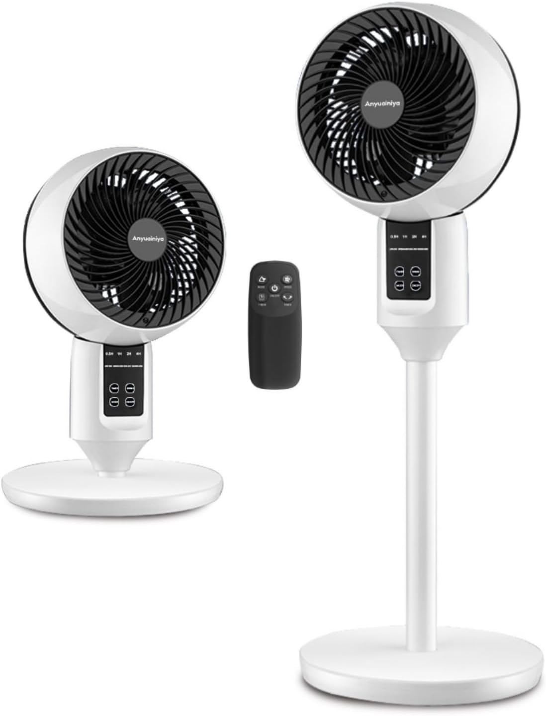 Verstelbare Staande Ventilator met 3D Luchtcirculatie en Afstandsbediening voor Slaapkamer Kantoor en Woonkamer | Sulvida