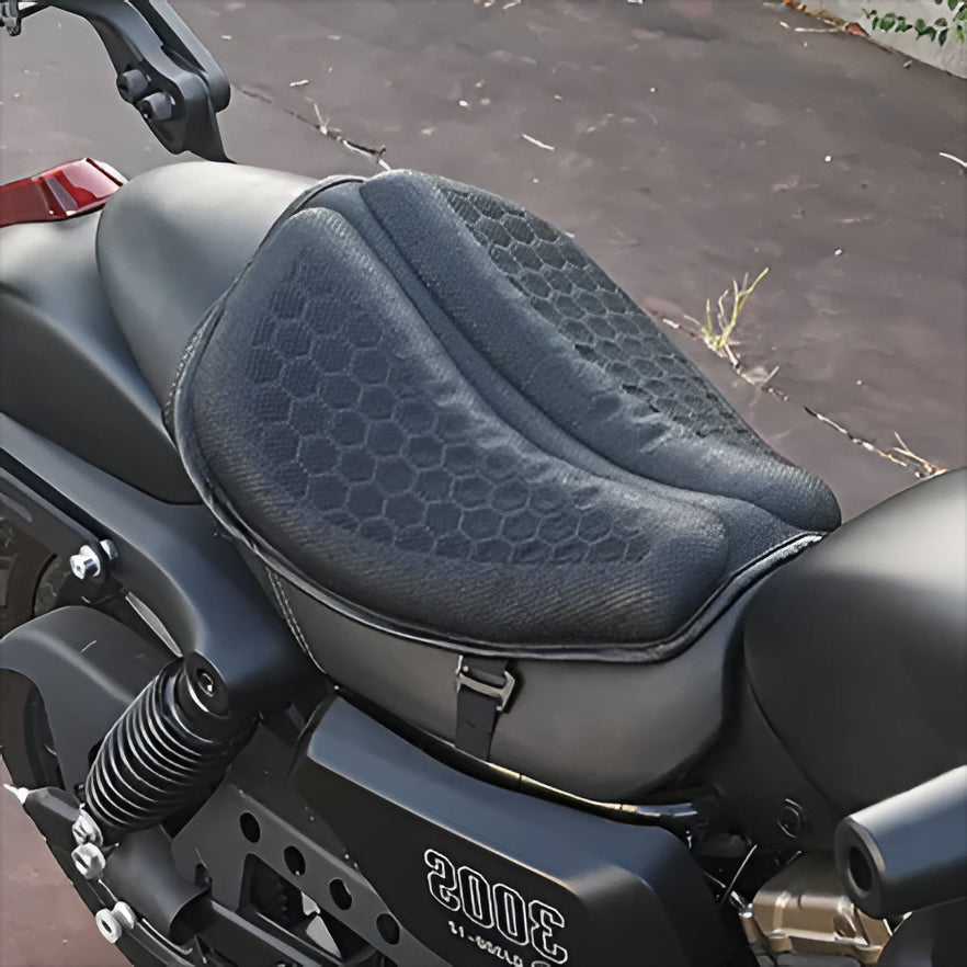 Motorgelpad voor lange ritten – comfortabel zadelkussen met schokabsorptie en anti-slip ontwerp voor motorrijders | Sulvida