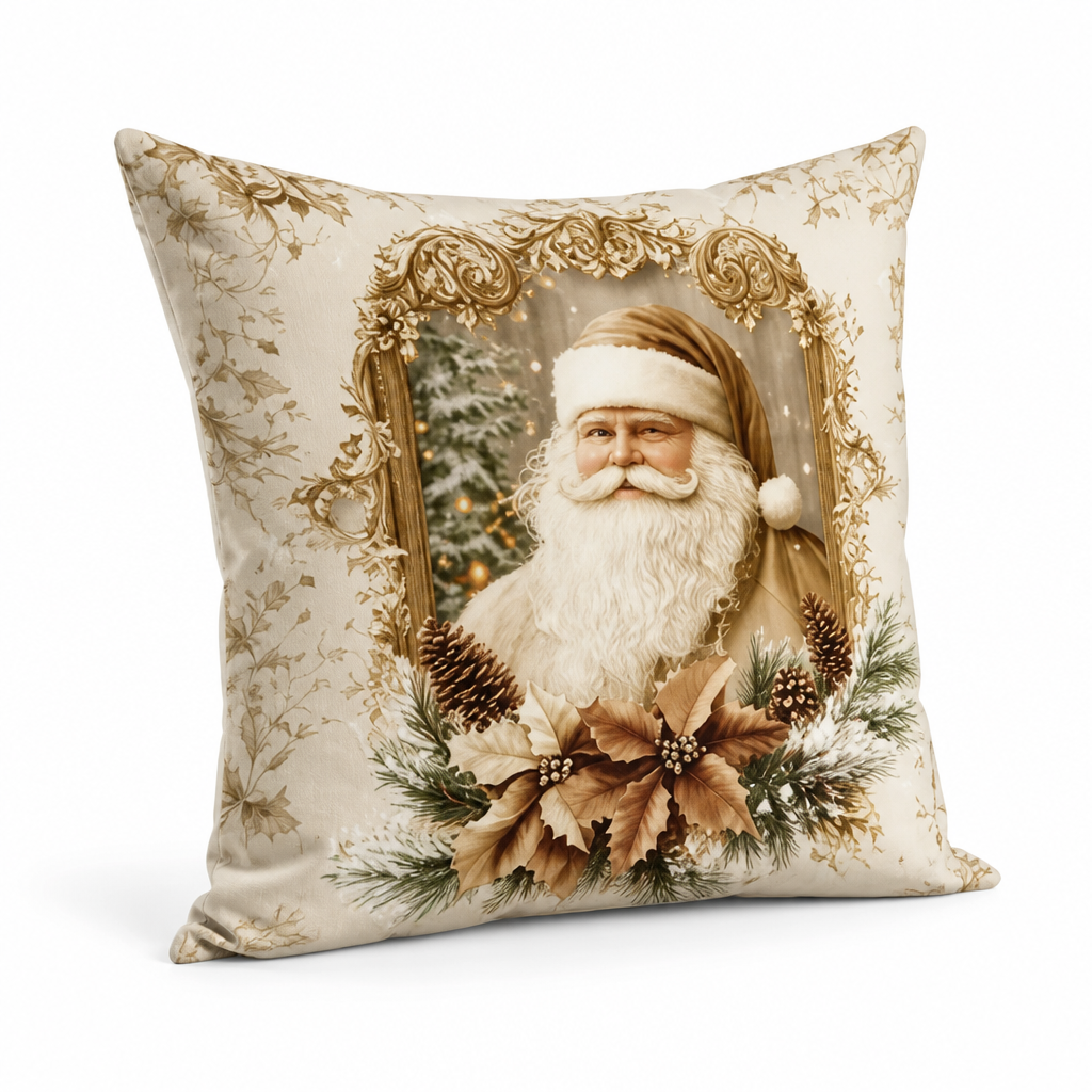 Fluweelstructuur Kussenhoes 45×45 Feestelijk Motief Goudtinten Katoen-Polyester Rits Decoratief Woonkamer | Sulvida