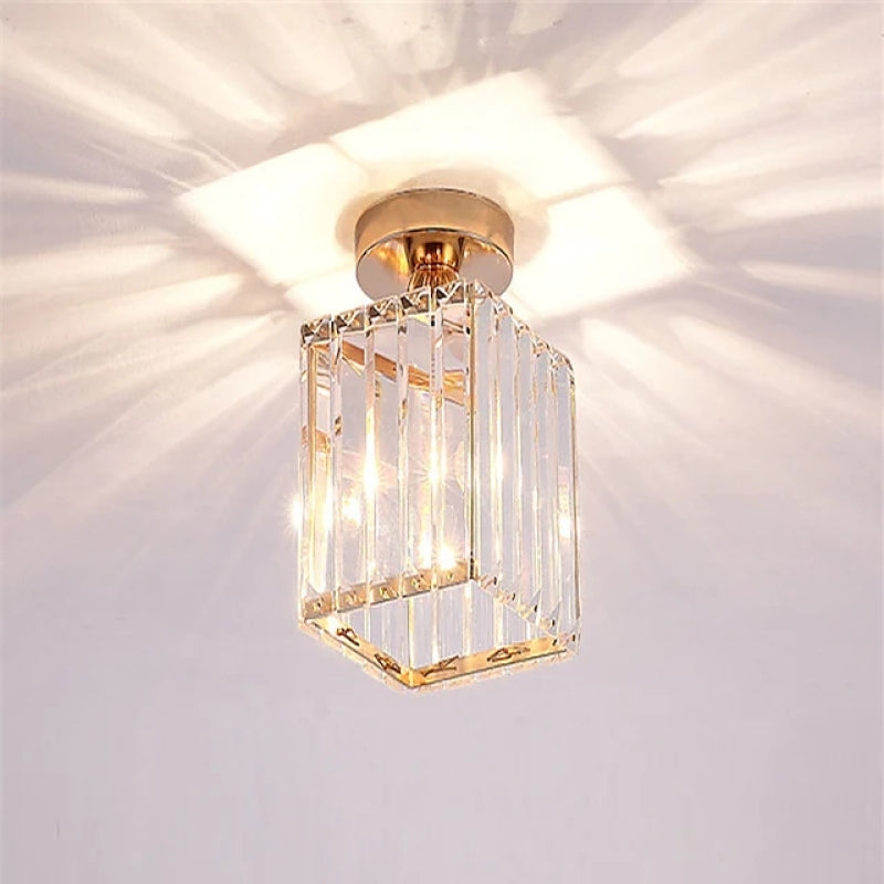Plafondlamp met Kristal Diffuser LED Dimbaar 3 Lichtstanden Woonkamer Slaapkamer Modern Design Metaal Acryl | Sulvida