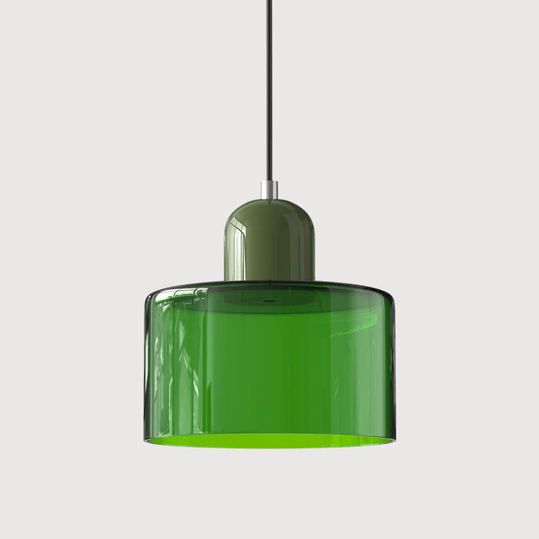 Glazen Hanglamp Tweekleurig Design Pendant Lamp voor Eetkamer Leeshoek Verstelbaar Stijlvol Lichtarmatuur | Sulvida