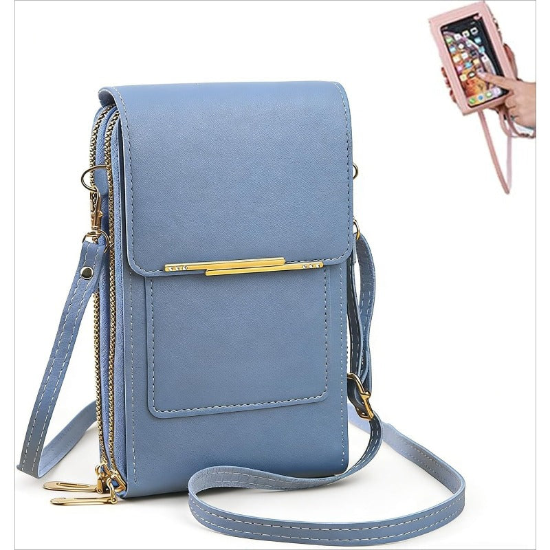 Crossbody Telefoontas met RFID-bescherming en Touchscreen Venster – Veilige Handsfree Portemonnee voor Smartphones tot 6,7 inch | Sulvida