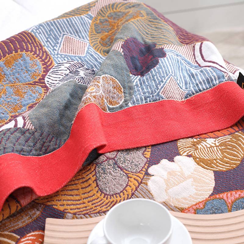 Gestreept Katoenen Gazen Quilt Dekbed Dubbelzijdig Omkeerbaar Zomerdeken of Laken voor Bed Ademend Lichtgewicht Tweepersoons Kingsize | Sulvida