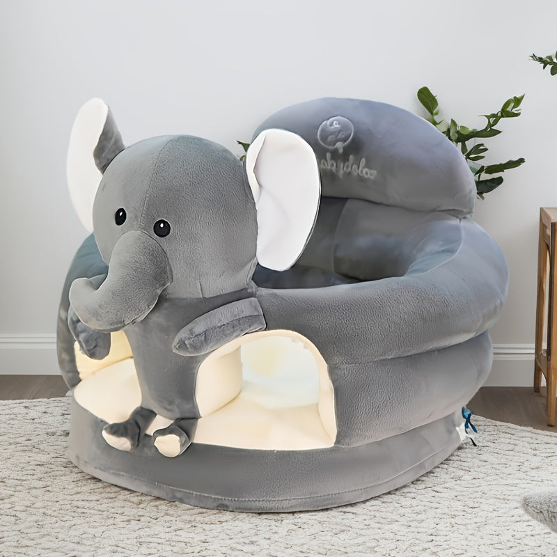 Babyzitstoeltje Pluche met Stevig Rugkussen voor Zitsteun Peuters Beestjes Decoratief Comfortabel Zacht | Sulvida