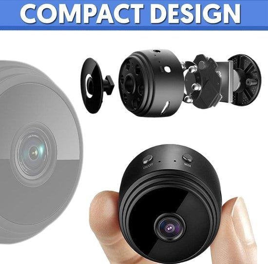 Draadloze Mini Beveiligingscamera HD 1080P WiFi 150° Kijkhoek Nachtzicht Compacte Bewakingscamera Binnen | Sulvida