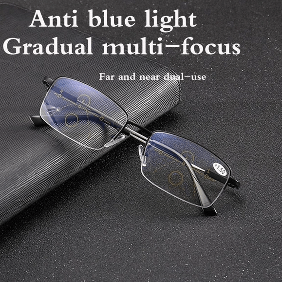 Progressieve Leesbril Titanium Multifocaal Montuur voor Veraf en Dichtbij Zien met Polycarbonaat Lenzen Unisex | Sulvida