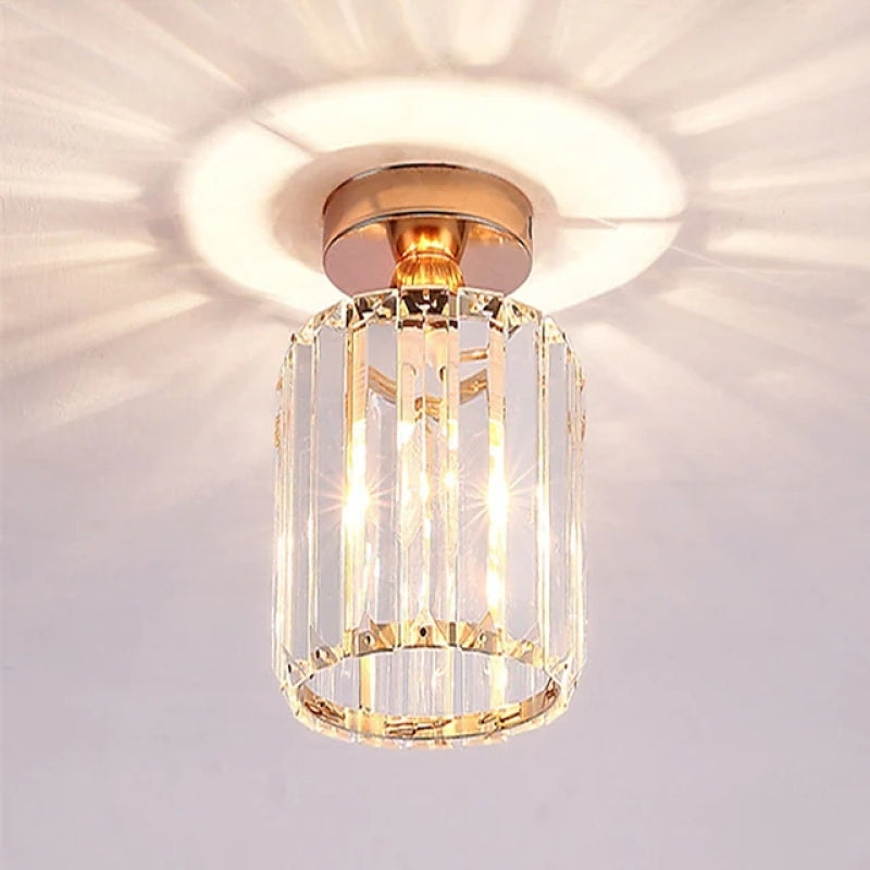 Plafondlamp met Kristal Diffuser LED Dimbaar 3 Lichtstanden Woonkamer Slaapkamer Modern Design Metaal Acryl | Sulvida