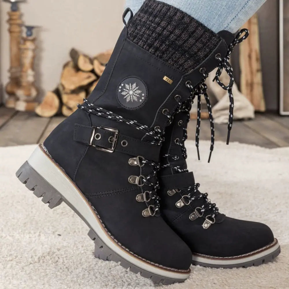 Dames Enkellaarsjes Waterdicht Winter Antislip Gevoerd Warm Snowboots Stevige Outdoor Wandelschoenen Sneeuw | Sulvida