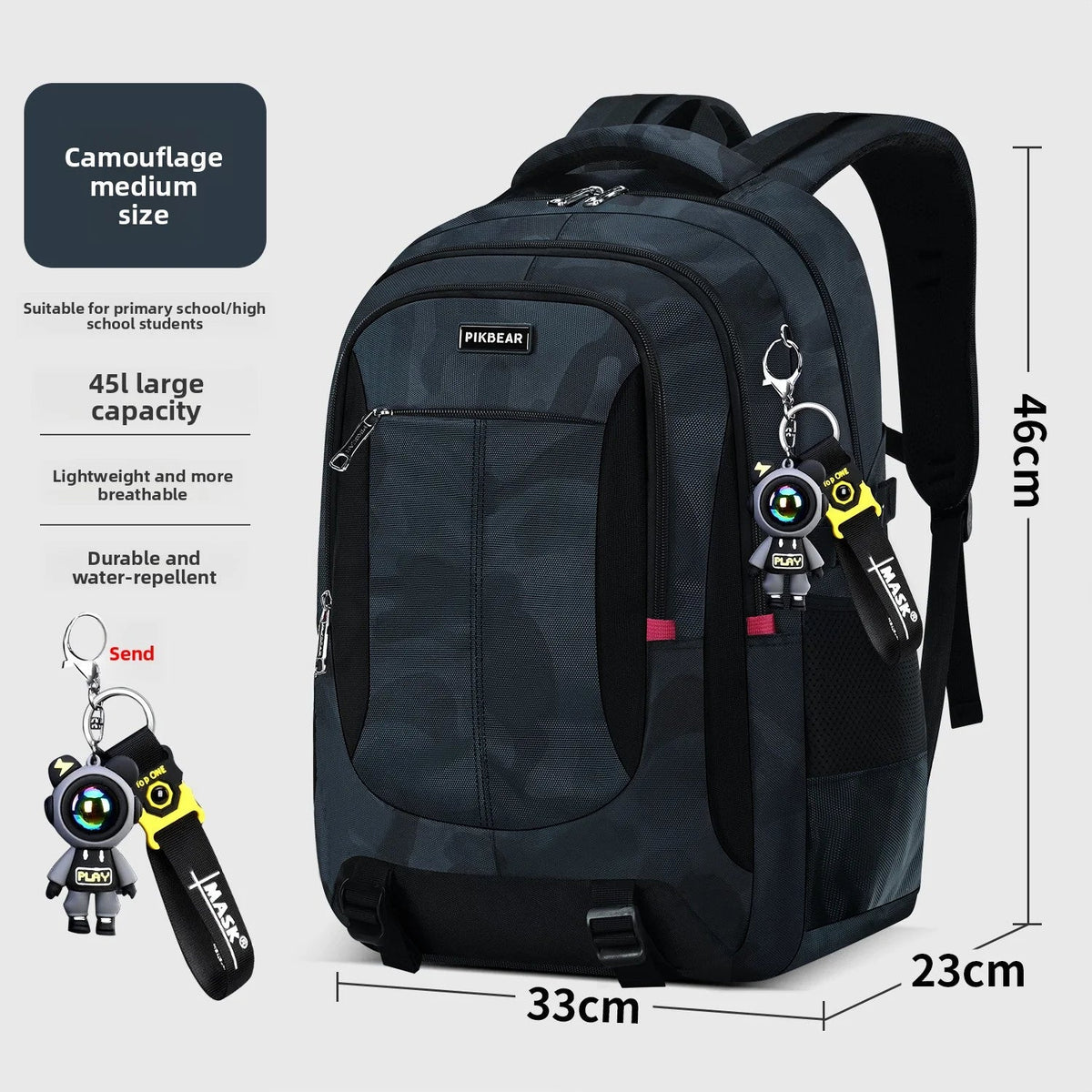 Sac à dos scolaire avec bretelles réglables et compartiment pour ordinateur portable – sac à dos ergonomique qui préserve le dos pour l’école | Sulvida
