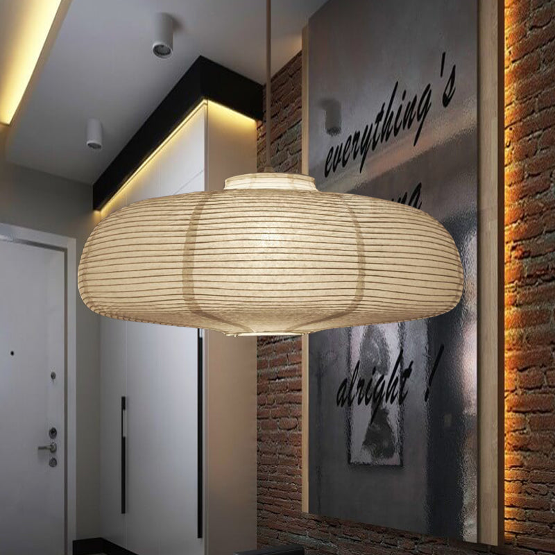 Papieren Hanglamp Wit Lantaarn Ø29-41-57cm Scandinavisch Design E27 Pendellamp Eetkamer Slaapkamer Woonkamer | Sulvida
