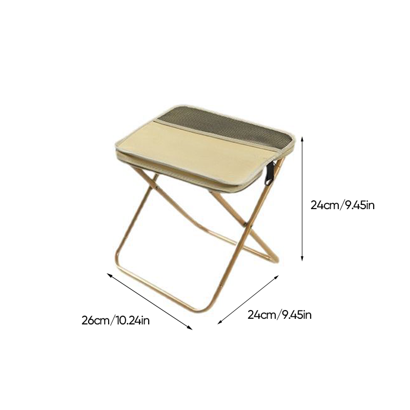 Opvouwbaar Kampkrukje met Rugtas - Compact Reiskrukje voor Buiten Wandelen Vissen Kamperen - Draagbaar Opvouwstoeltje - Lichtgewicht Outdoor Stoel Tuin | Sulvida