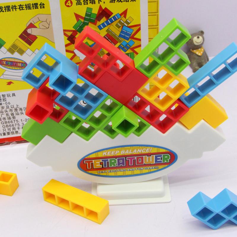 Kleurrijk Houten Stapelspel Tetris Balanceer Uitdaging Educatief Speelgoed Coördinatie Motoriek Spelplezier | Sulvida