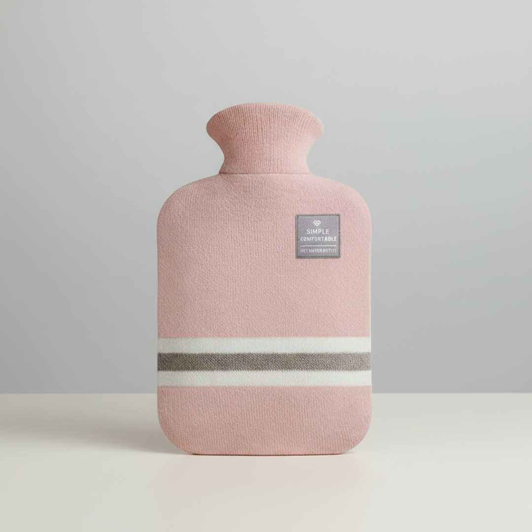 Warmwaterkruik Extra Groot 2 Liter met Gebreide Hoes voor Langdurige Warmte Comfort en Ontspanning Thuis | Sulvida