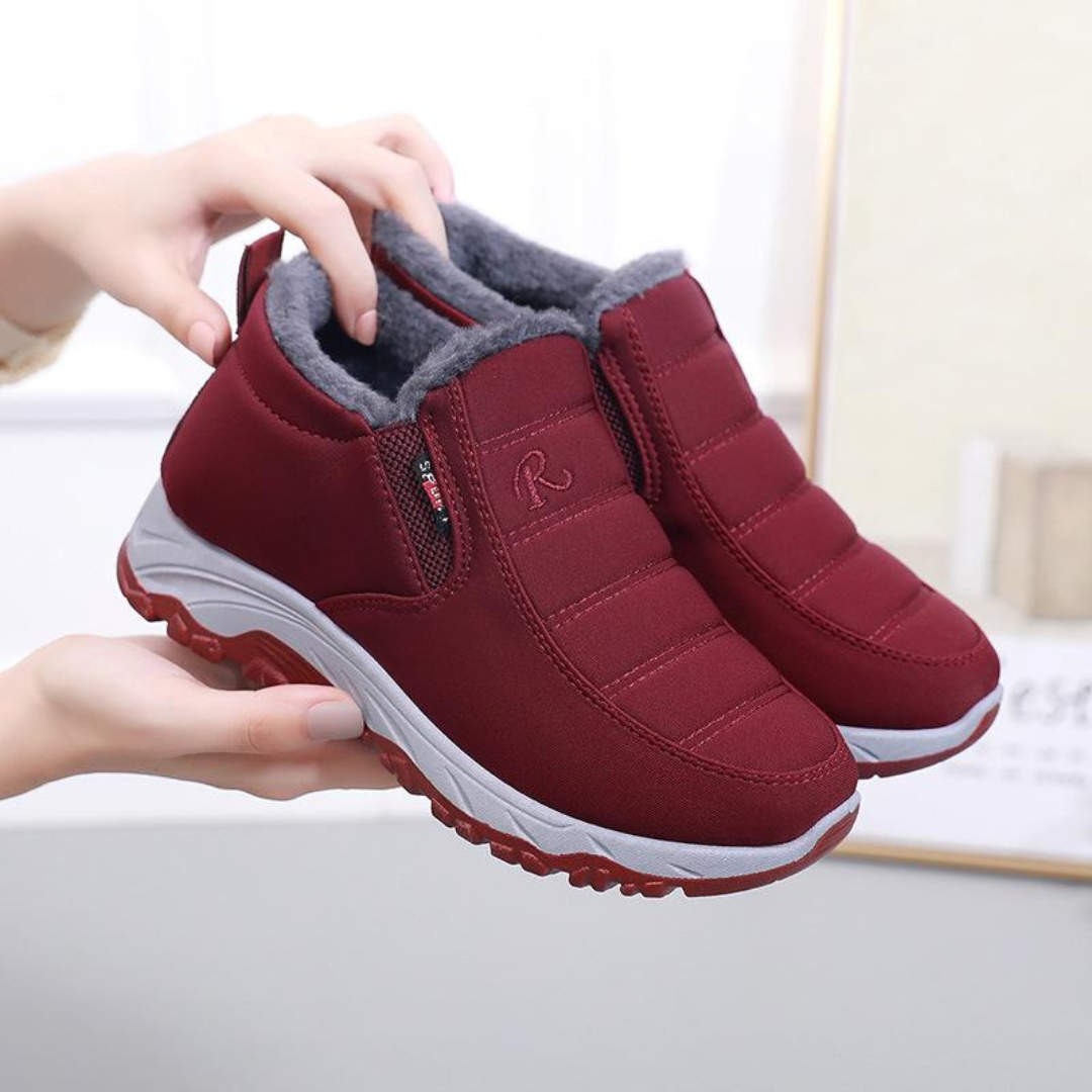 Dames Winterlaarzen Knöchelhoog Waterafstotend Warm Gevoerd Elastische Instap Comfortabel Snowboots Antislip | Sulvida