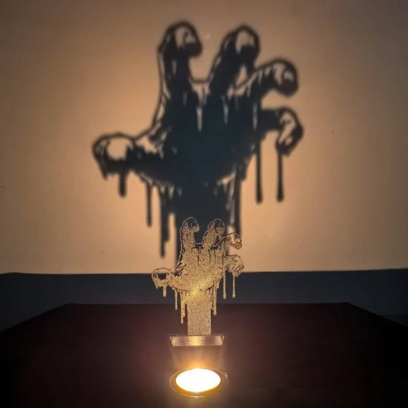 Kandelaar Metaal Zwart Sculptuur Halloween Decoratie Tafelkandelaar Sfeerlicht Woonkamer Sfeerverlichting | Sulvida