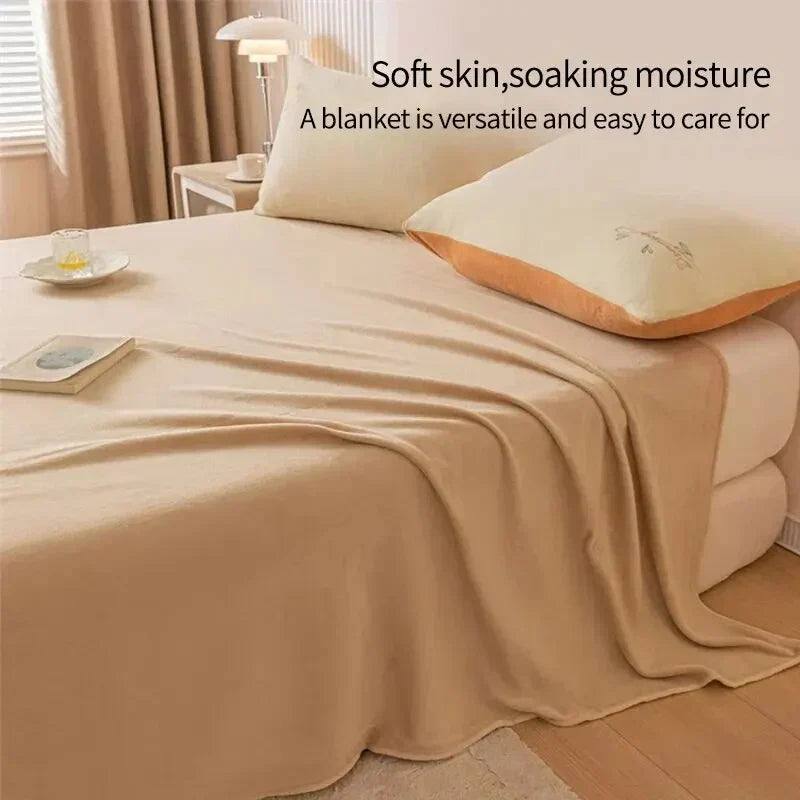Dikke Fleece Plaid FleeceVarm Effen Warm Winter Fleecedeken Woonkamer Bank Bed Eenkleurig Donzig Zacht | Sulvida