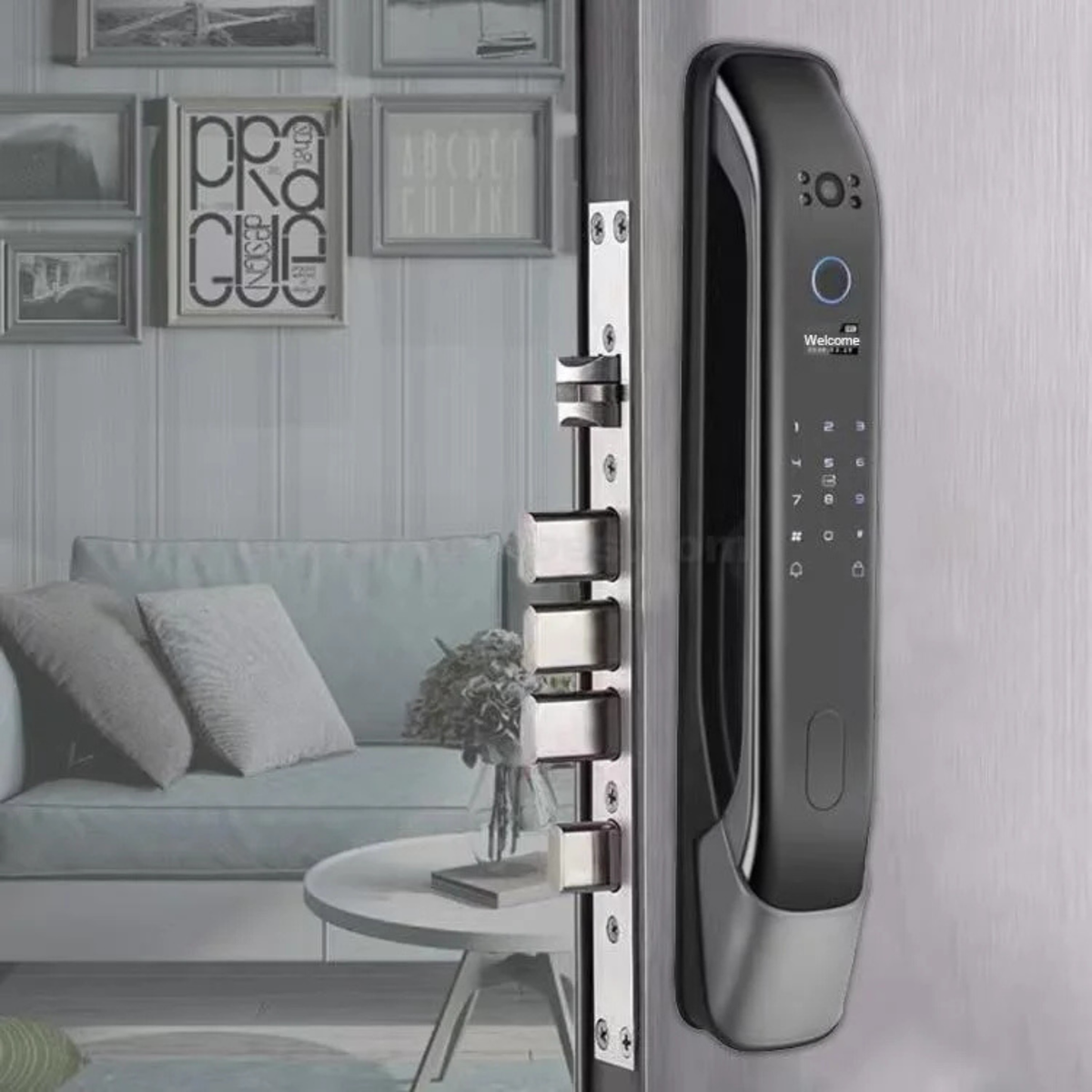 Slimme Biometrische Deurslot met 3D Gezichtsherkenning WiFi Tuya App Bediening Elektronisch Toegangssysteem | Sulvida