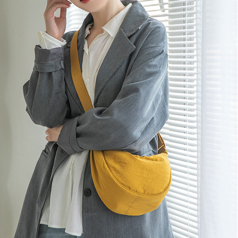 Halvemaanvormige Schoudertas Kunstleer Chic Design Dames Handtas Elegante Everyday Bag Vintage Stijl Mode | Sulvida