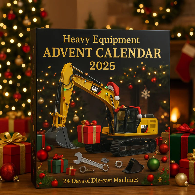 Adventskalender met 24 Miniatuur Bouwvoertuigen voor Kerstdecoratie Speelplezier en Kinderfeest Cadeau | Sulvida
