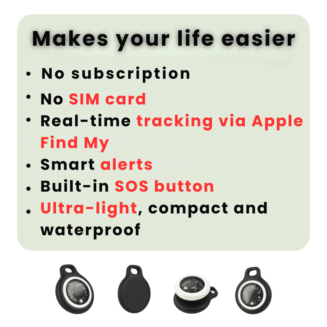 GPS-tracker voor senioren IP67 waterdicht met realtime locatie, iOS-app compatibel, SOS-knop en lange batterijduur | Sulvida