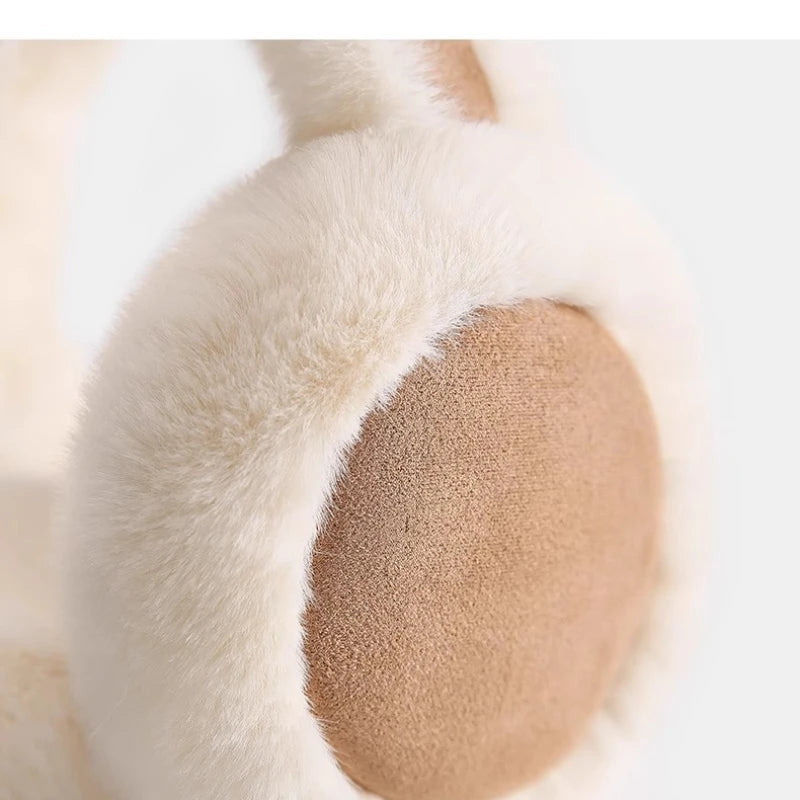Pluche Oorwarmers Hoofdband Winter Zwart Wit Grijs Beige Zacht Comfortabel Warm Verstelbaar Earmuffs | Sulvida