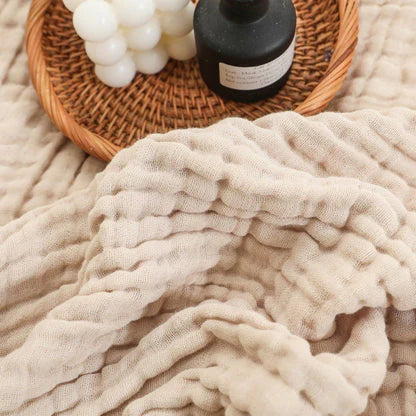 Gazen Katoenen Deken Dubbellaags Luchtig Ademend Zacht Licht Zomerdeken Mousseline Sprei King Queen Size | Sulvida