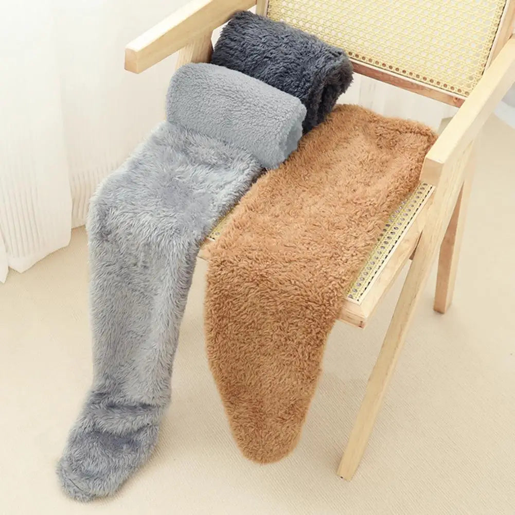 Warme Fleece Wintersokken Lange Kniekousen Verstelbare Voetopening Thermisch Comfortabel Dames Heren | Sulvida