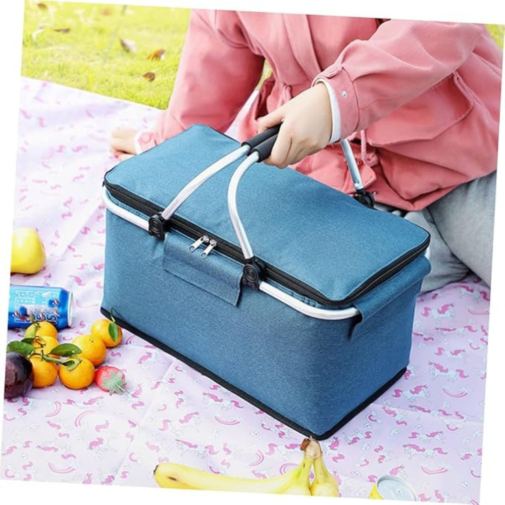 Opvouwbare Geïsoleerde Koelmand 18L Draagbaar Picknickmand Compacte Koeltas voor Tuin Strand Camping Reizen | Sulvida