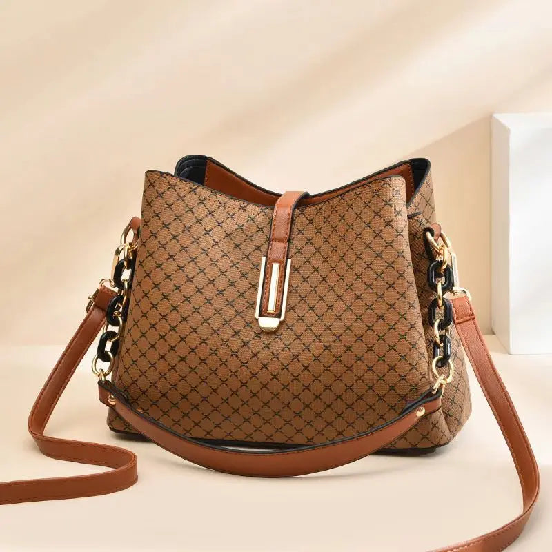 Schoudertas Dames Vintage Designstijl PU-Leer Beige Koffie Zwart Bruin Dagelijks Gebruik Mode Handtas | Sulvida
